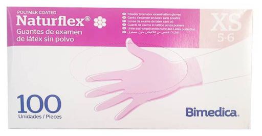 Gants en latex sans poudre Naturflex 100 unités