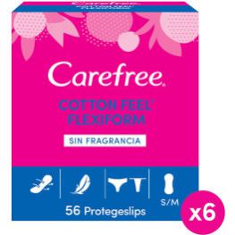 Carefree Coton protecteur sans parfum 56 unit&eacute;s