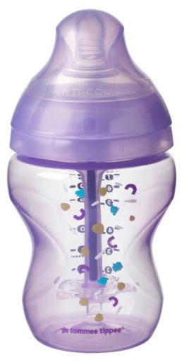 Biberon anti-colique violet 260 ml