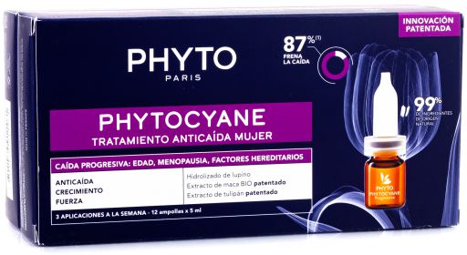Phytocyane Traitement Anti-Chute Femme 12 x 5 ml