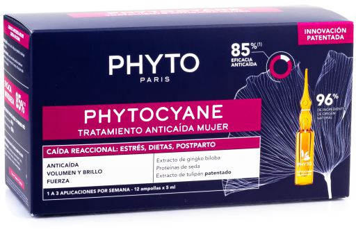 Phytocyane Reactive Traitement Anti-Chute Femme 12 x 5 ml