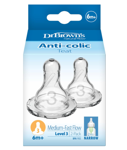 Dr. Brown's T&eacute;tine de niveau 3 +6 mois 2 unit&eacute;s