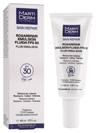 Émulsion fluide réparatrice Rosarepair SPF 30 40 ml