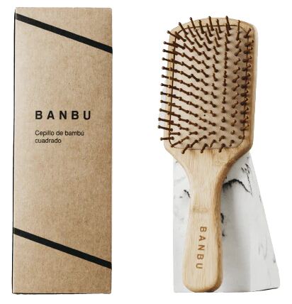 Banbu Brosse &agrave; cheveux en bois de bambou