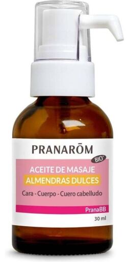 Huile de massage PranaBB à l&#39;amande douce 30 ml