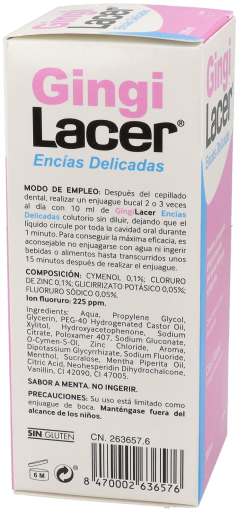 Bain de bouche Gingilacer pour gencives délicates