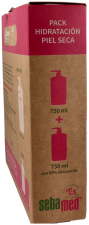 Lotion hydratante enrichie au panthénol idéale pour les peaux sèches 2 x 750 ml