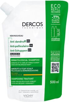 Dercos Shampoing Antipelliculaire Cheveux Secs Recharge Éco 500 ml