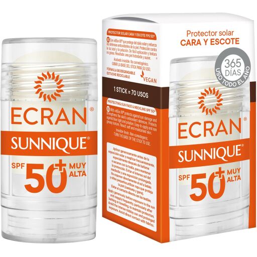 Ecran Sunnique Stick Cr&egrave;me Visage et Corps SPF 50+ 30 ml
