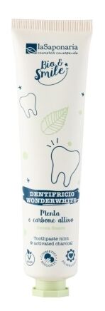 La Saponaria WonderWhite Dentifrice Blanchissant Menthe et Charbon 75 ml