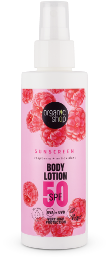 Lait Solaire Corporel à la Framboise SPF 50 150 ml