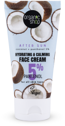 Organic Shop Cr&egrave;me solaire apr&egrave;s-soleil apaisante pour le visage 50 ml