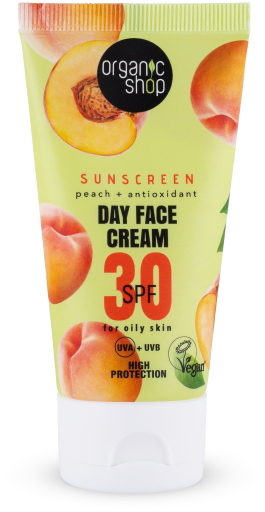 Crème Solaire de Jour pour le Visage à la Pêche SPF 30 50 ml