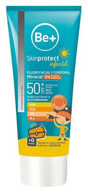 Be+ Fluide min&eacute;ral Skinprotect pour enfants SPF 50+ 100 ml