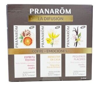 La Diffusion Coffret d&#39;Huiles Essentielles Emotions Bio 3 Pièces