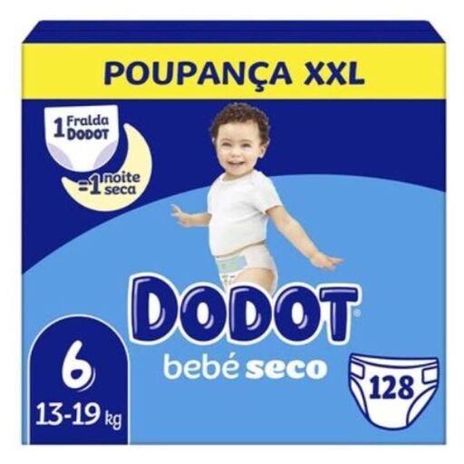 Couches Secs Bébé XXL Taille 6 de 13 à 19 Kg 128 Unités