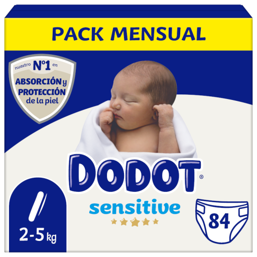 Couches Sensibles Taille 1 de 2 à 5 Kg 84 Unités