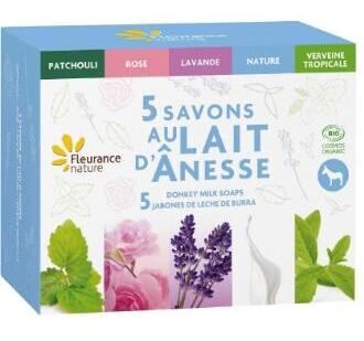 Coffret de 5 Savons au Lait d&#39;Ânesse