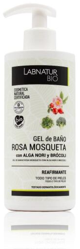 Gel de bain bio Labnatur Rose musquée-Algues-Brocoli 450 ml