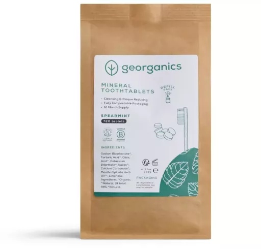 Georganics Dentifrice min&eacute;ral &agrave; la menthe poivr&eacute;e en comprim&eacute;s 720 unit&eacute;s