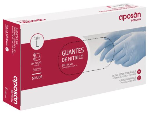 Trousse de premiers secours Gants en nitrile non poudr&eacute;s Taille L 50 unit&eacute;s