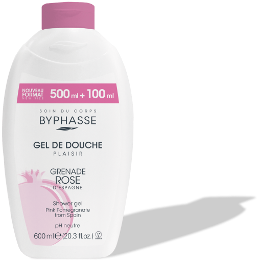 Byphasse Plaisir Gel Douche Grenade Rose 600 ml