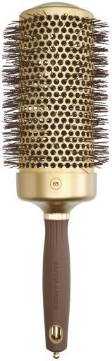 Olivia Garden Brosse &agrave; dents Expert Blowout Speed, poils ondul&eacute;s, or et marron, 65 mm