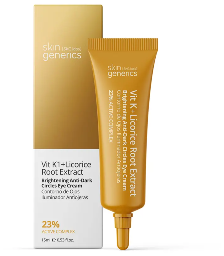 Skin Generics Cr&egrave;me contour des yeux &agrave; la vitamine K1 et &agrave; l'extrait de racine de r&eacute;glisse 15 ml