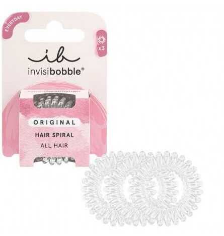 Invisibobble Original Spirale &agrave; Cheveux Crystal Clear 3 Unit&eacute;s