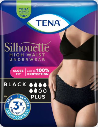 Tena Silhouette Preto Taille Haute Taille M 9 Unit&eacute;s