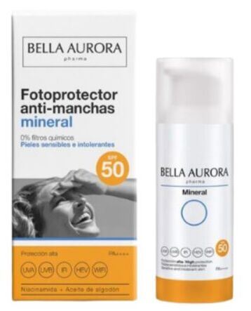 Crème solaire minérale SPF 50 anti-taches peaux sensibles 50 ml