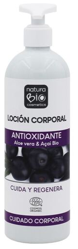 NaturaBIO Cosmetics Bio Lait Corporel Antioxydant Aloe Vera-Acai 500 ml
