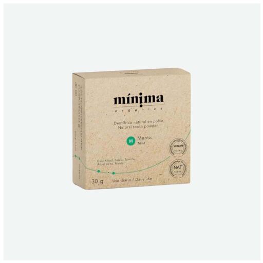 Dentifrice en poudre &agrave; la menthe en bo&icirc;te de 30 gr