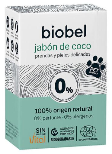 Biobel Savon &agrave; la noix de coco pour v&ecirc;tements et peaux d&eacute;licates 0% 240 gr
