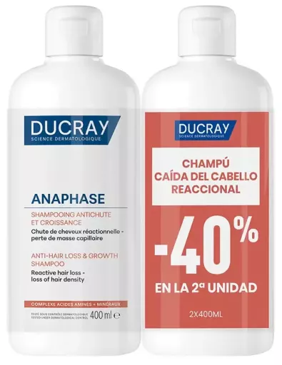 Ducray Pack de 2 shampoings Anaphase anti-chute et anti-pousse 400 ml