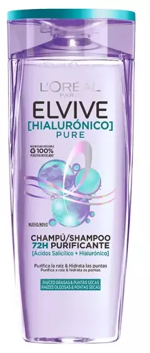 L'Or&eacute;al Paris Shampooing pur &agrave; l'acide hyaluronique Elvive 380 ml