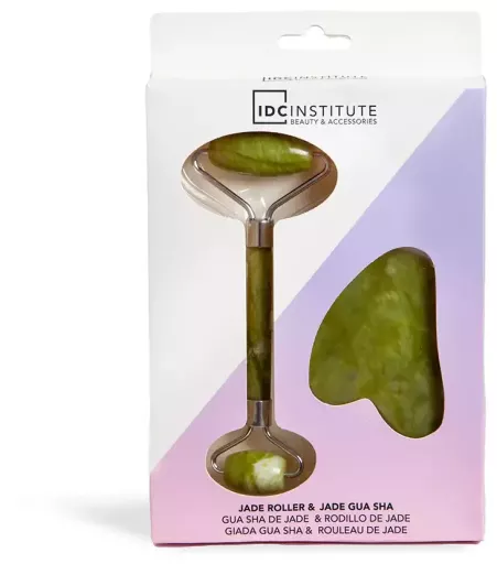 Idc Institute Jade Gua Sha et Jade Roller 2 pi&egrave;ces
