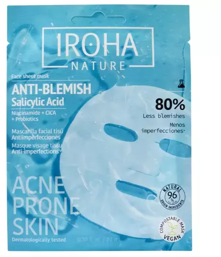 Masque en tissu anti-imperfections pour le visage, 1 unit&eacute;