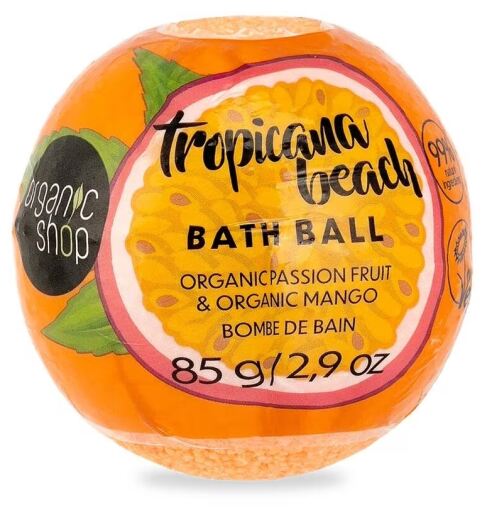 Organic Shop Bombe de bain Tropicana Fruit de la passion et mangue 85 g