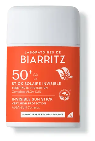 Laboratoires de Biarritz B&acirc;tonnet solaire SPF 50+ Invisible Sensoriel 10 g