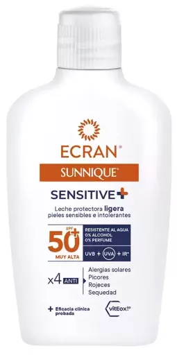Ecran Lait protecteur Sunnique Sensitive SPF 50+ 200 ml