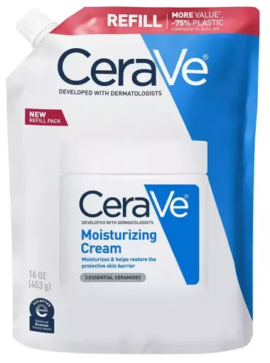 Cerave Cr&egrave;me hydratante pour peaux s&egrave;ches &agrave; tr&egrave;s s&egrave;ches, recharge 454 g