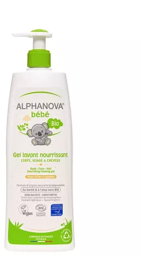 Alphanova Gel nettoyant nourrissant pour b&eacute;b&eacute; 400 ml