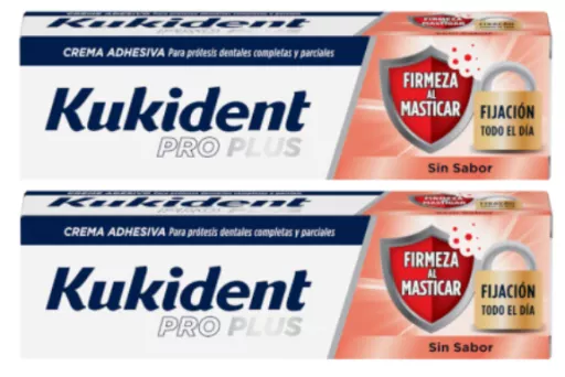Kukident Pro Plus Fermet&eacute; &agrave; M&acirc;cher 40g Sans Ar&ocirc;me