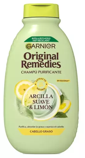 Garnier Shampoing doux &agrave; l'argile et au citron Original Remedies 400 ml