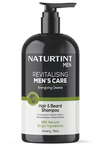 Shampoing revitalisant pour hommes, soin des cheveux et de la barbe, 500 ml
