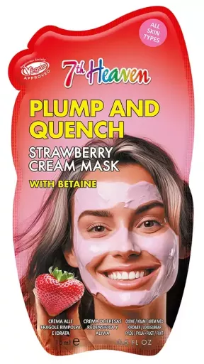 7th Heaven Masque visage cr&egrave;me &agrave; la fraise repulpant et d&eacute;salt&eacute;rant 15 g