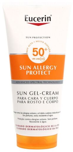 Gel-cr&egrave;me protecteur contre les allergies solaires pour le corps 150 ml
