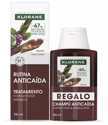Klorane S&eacute;rum bio &agrave; la quinine et &agrave; l'edelweiss, coffret de 2 pi&egrave;ces